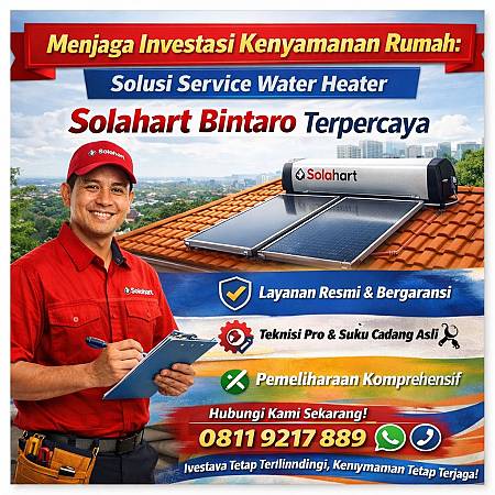 Menjaga Investasi Kenyamanan Rumah: Solusi Service Water Heater Solahart Bintaro Terpercaya